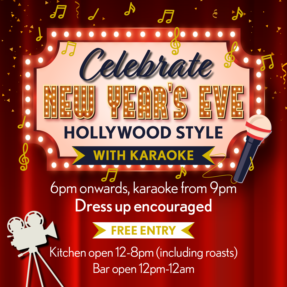 Celebrate New Year's Eve Hollywood style with karaoke