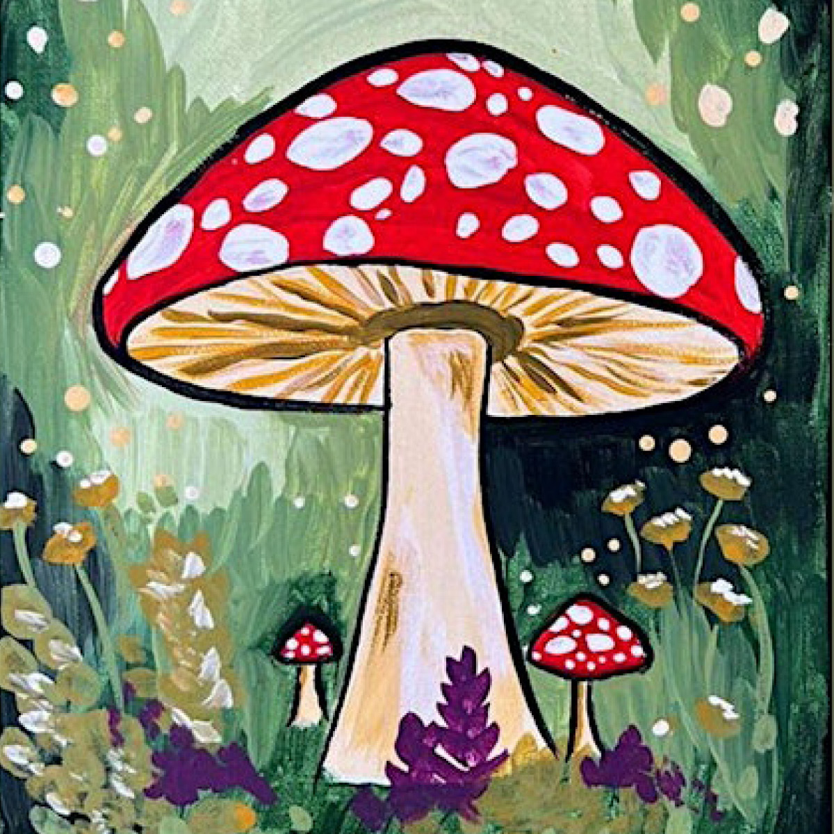 Moonlit mushrooms
